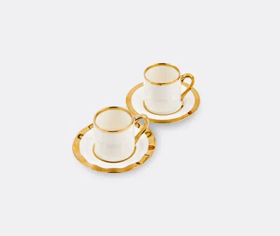 Polspotten Tea And Coffee White Uni In Gold