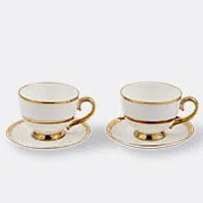 Polspotten Tea And Coffee White Uni In Gold