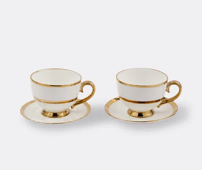 Polspotten Tea And Coffee White Uni In Gold