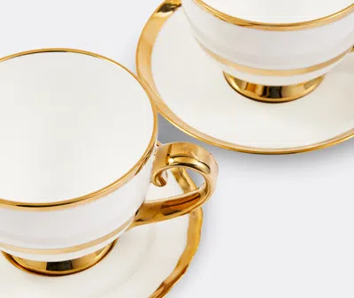 Polspotten Tea And Coffee White Uni In Gold