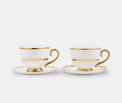 Polspotten Tea And Coffee White Uni In Gold