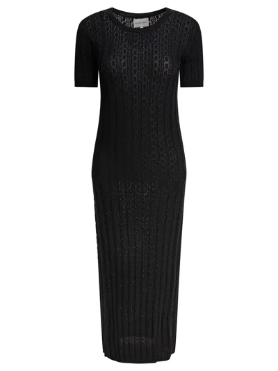 Loulou Studio Knit Texture Midi Length Short Sleeves Dress