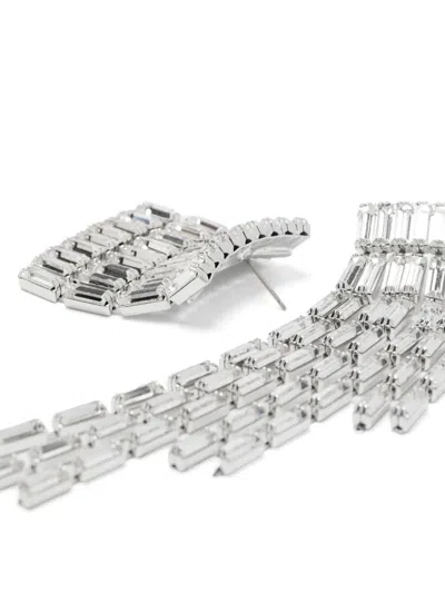 Magda Butrym Asymmetrical Crystal Fringe Earrings
