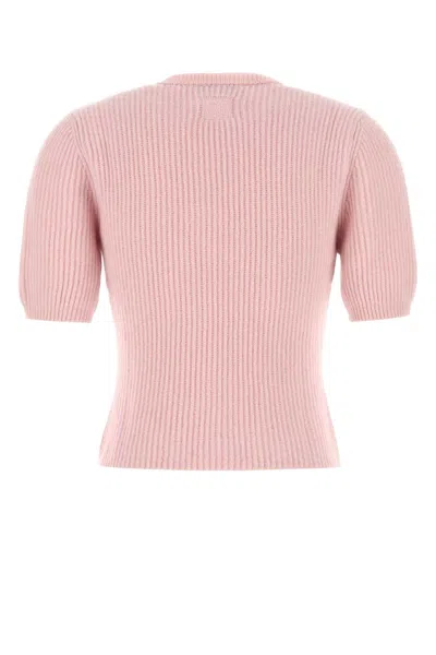 Magda Butrym Pink Stretch Cashmere Sweater