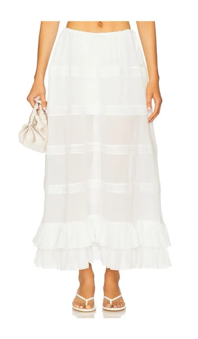 Mirror Palais Maxi Skirt In White