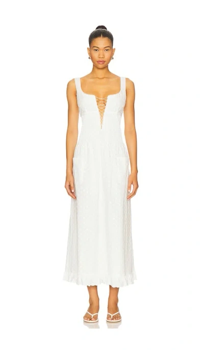 Mirror Palais Pin Tuck Eyelet Dress