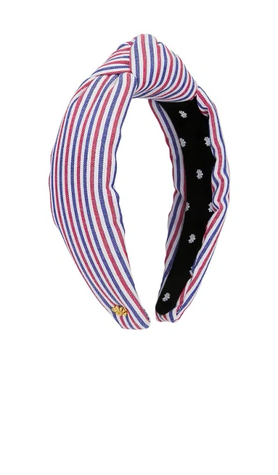 Lele Sadoughi Knotted Striped Cotton Headband