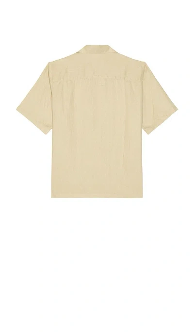 Theory Noll Short Sleeve Camp Shirt In Neutral