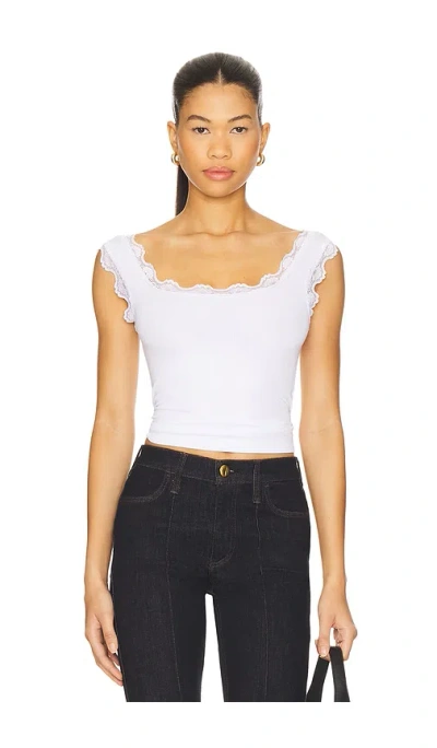 Lna Cassidy Lace Ribbed Tank