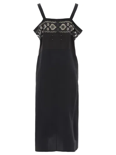 Maison Margiela Embroidered Detail Knee-length Sleeveless Dress