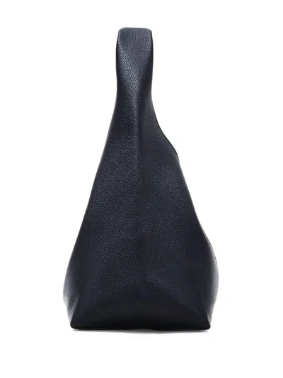 Marc Jacobs Grained Black Leather Handbag With Silver-tone Hardware