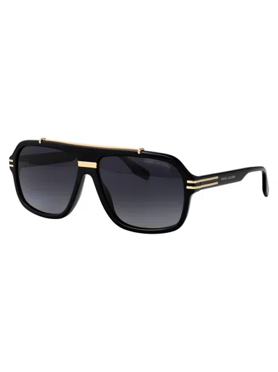 Marc Jacobs Squared Sunglasses Marc 840/s 2 M2 In Black