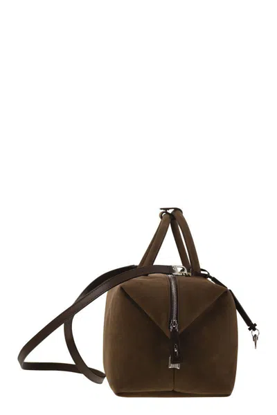 Max Mara Holdalllsuede - Large Nubuck Leather Satchel