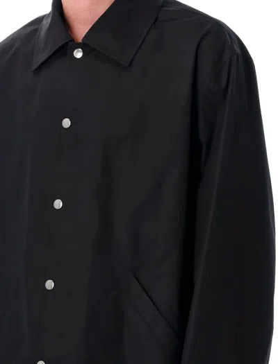 Jil Sander Black Shirt-jacket With Logo In Black