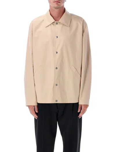 Jil Sander Man Shirt Beige Size 38 Cotton In Nude