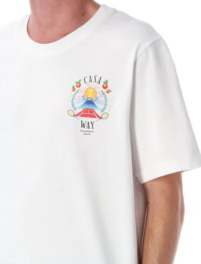 Casablanca Casa Way Mountain Printed T-shirt In White