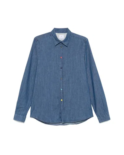 Ps By Paul Smith Ps Paul Smith Denim Cotton Shirt In Blue