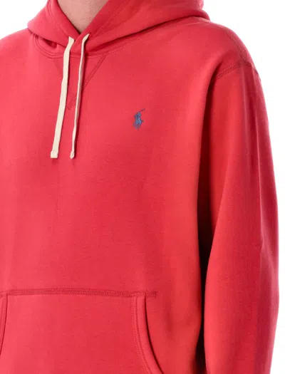 Polo Ralph Lauren Polo Pony-embroidered Drawstring Hoodie In Red
