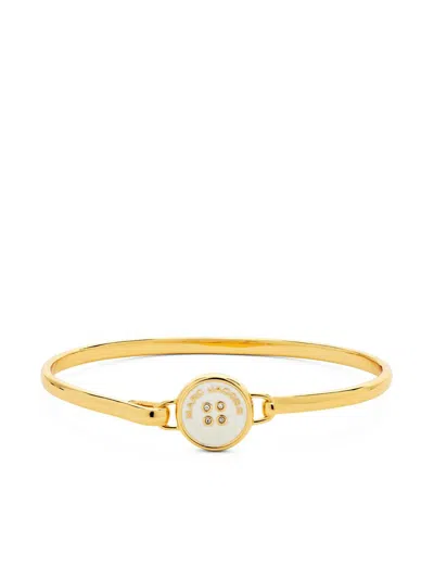 Marc Jacobs Round Face Bracelet Hinge Button In Gold