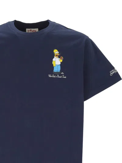 Mc2 Saint Barth Graphic Print Crew Neck T-shirt In Blue