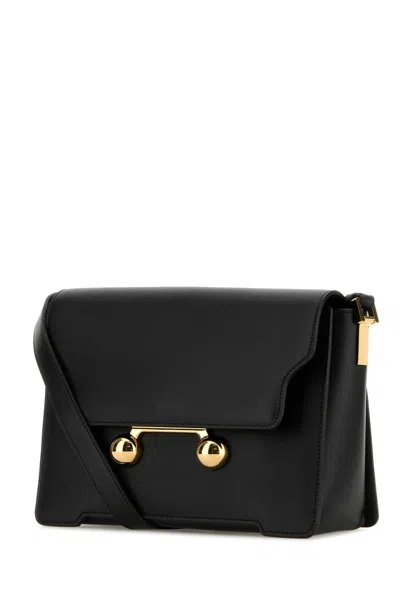 Marni Black Leather Trunkaroo Medium Shoulder Bag