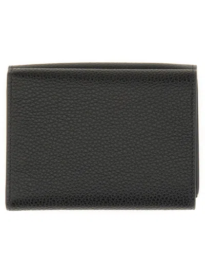 Marni Textured Wallet With Logo Detail In Black