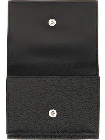 Marni Textured Wallet With Logo Detail In Black