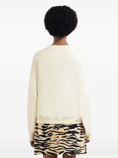 Marni Cotton Sweatshirt With Print In Neutral