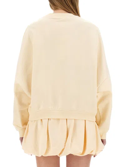 Marni Cotton Sweatshirt With Print In Neutral