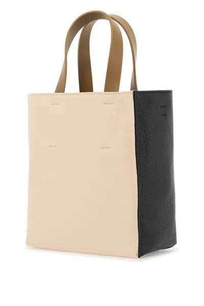 Marni Two-tone Leather Mini Museo Handbag