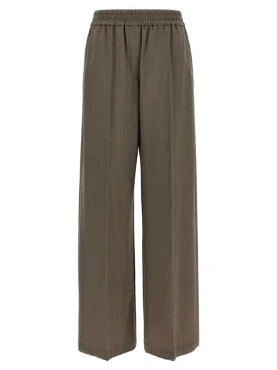 Brunello Cucinelli Wool Pants In Green
