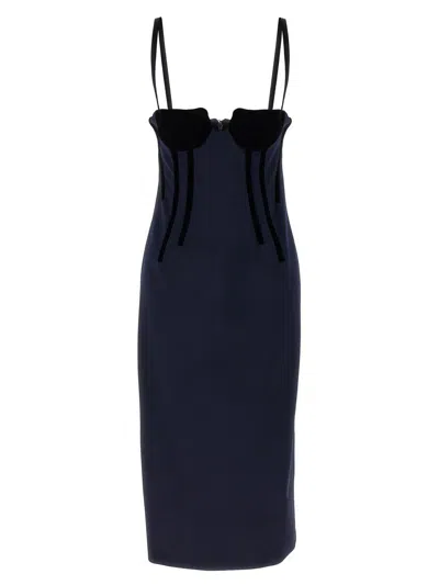Sportmax Velvet-cup Corset Dress
