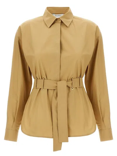 Max Mara Beige Juglas Shirt In Neutral