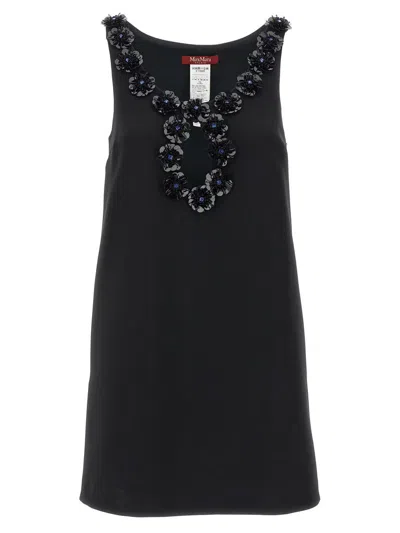 Max Mara Delis Mini Dress In Black