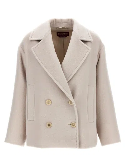Max Mara Filovia Coats And Trench Coats Beige In Metallic