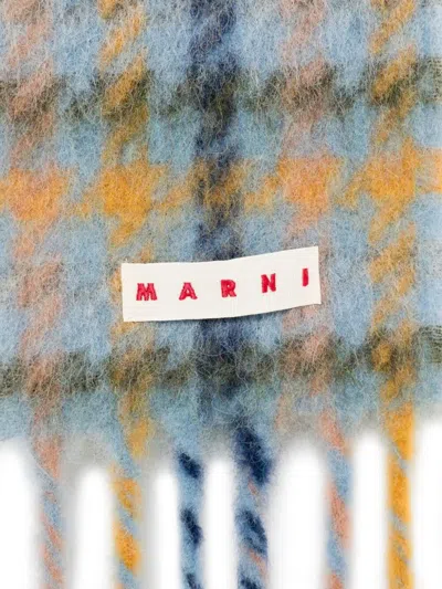 Marni Luxurious Scarf With Soft Texture And Fringed Ends