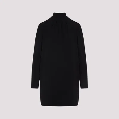 Max Mara Stand-up Collar Mini Dress With Long Sleeves
