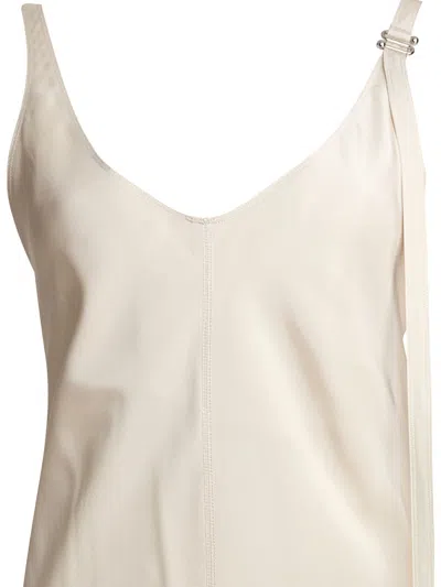 Sportmax Unione V-neck Midi Dress In Neutral