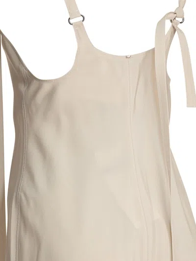 Sportmax Unione V-neck Midi Dress In Neutral