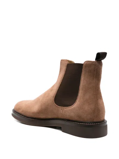 Brunello Cucinelli Ankle Boots Shoes In Brown