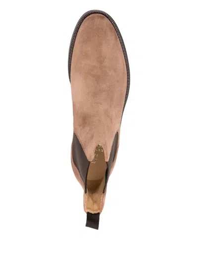 Brunello Cucinelli Ankle Boots Shoes In Brown