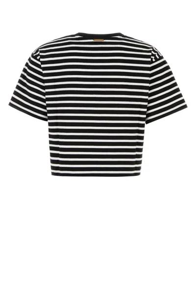 Michael Michael Kors Michael By Michael Kors Embroidered Cotton T-shirt In Black