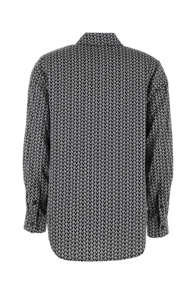 Michael Michael Kors Michael By Michael Kors Embroidered Satin Shirt In Black
