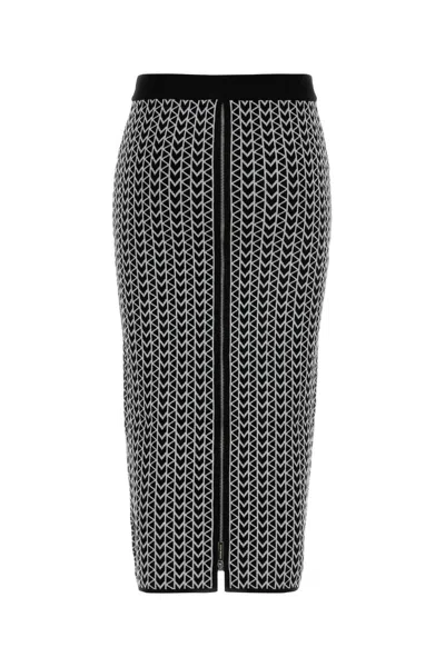 Michael Michael Kors Michael By Michael Kors Embroidered Stretch Viscose Blend Skirt In Black
