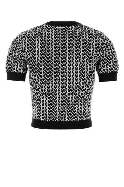 Michael Michael Kors Michael By Michael Kors Embroidered Stretch Viscose Blend Sweater In Black