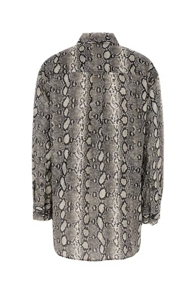 Michael Michael Kors Michael By Michael Kors Printed Cotton Shirt In Gray
