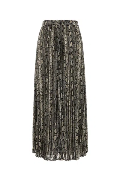 Michael Michael Kors Michael By Michael Kors Printed Crepe Skirt In Green