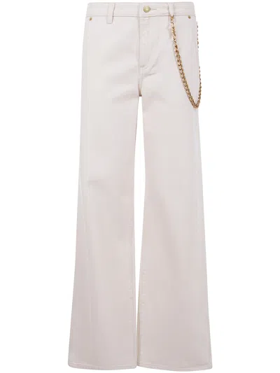 Michael Michael Kors Relaxed Wide Leg Jeans In White
