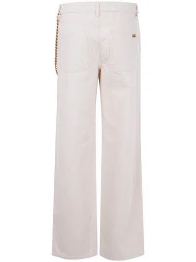 Michael Michael Kors Relaxed Wide Leg Jeans In White