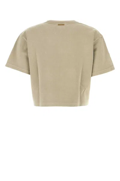 Michael Michael Kors Michael By Michael Kors Sage Green Cotton Blend T-shirt In Neutral